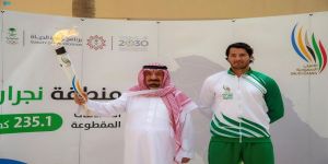 سموُّ أمير نجران يتسلَّم شعلة الألعاب السعودية 2022