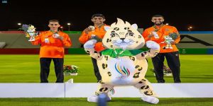 تتويج الفائزين بمنافسات المبارزة وألعاب القوى والملاكمة ضمن الألعاب السعودية 2022