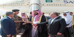 بالصور .. جلالة الملك عبدالله الثاني يستقبل ولي ولي العهد سمو الأمير محمد بن سلمان في العقبة