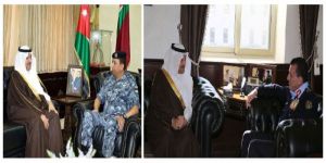 سمو سفير المملكة لدى الأردن يلتقي مديري الأمن العام والدرك