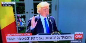قناة الجزيرة القطرية تحرف تصريح ترمب حول تمويل قطر للإرهاب