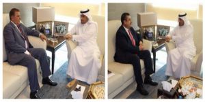 سفير المملكة لدى الأردن يستقبل القائم بالأعمال الليبي وسعادة محافظ عمان في مكتبه