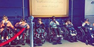 أطفال جمعية الأطفال ذوي الإعاقة بمكة المكرمة بمعرض الصحابة