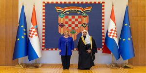 الرئيسة الكرواتية تستقبل الدكتور العيسى .. وتشيد بجهود الرابطة الدولية