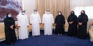 محمد بن حمد الشرقي يستقبل مجلس إدارة جمعية الفجيرة الثقافية